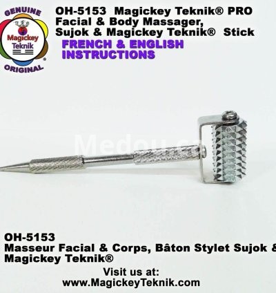 OH-5153 – Rodillo Facial Plateado Magickey Teknik® con Sonda Terapéutica 3