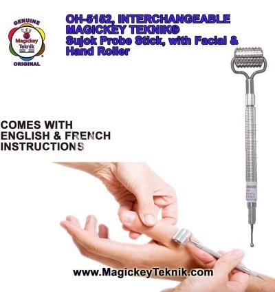 OH-5152 – Magickey Teknik® Interchangeable Probe Stick with Facial Massage Roller
