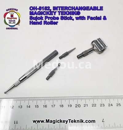 OH-5152 – Magickey Teknik® Interchangeable Probe Stick with Facial Massage Roller