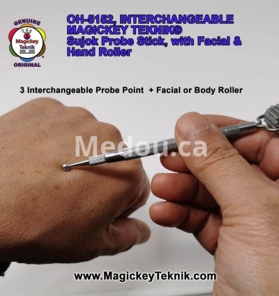 OH-5152 – un stylet de pression Interchangeable Magickey Teknik® avec Rouleau de Massage Facial 7