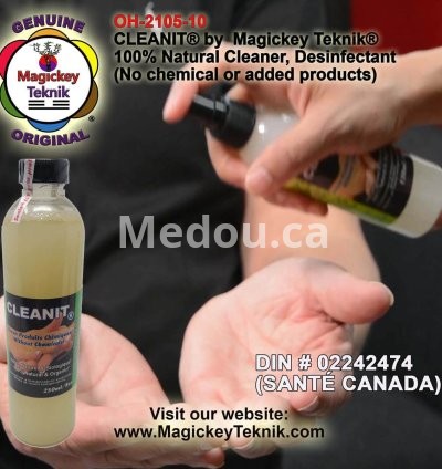CLEANIT® by Magickey Teknik® OH-2100-10  Désinfectant et Nettoyant Botanique 100 % Naturel