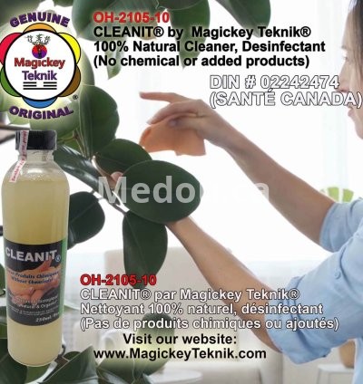 CLEANIT® by Magickey Teknik® OH-2100-10  Désinfectant et Nettoyant Botanique 100 % Naturel 8