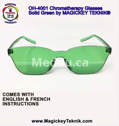 OH-4001 — Magickey Teknik® Green Glasses for Chromotherapy