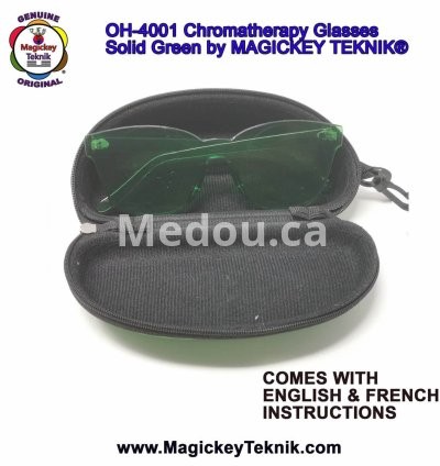 OH-4001 — Magickey Teknik® Green Glasses for Chromotherapy