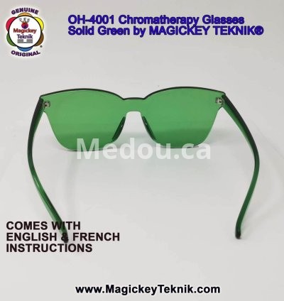 OH-4001 — Lunettes Vertes de Chromothérapie Magickey Teknik® 3