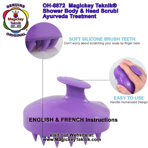 OH-8872 – Magickey Teknik® Body Shower Scrub & Scalp Massage Brush 4