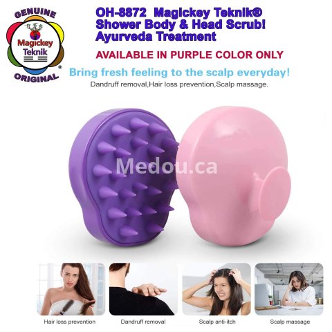 OH-8872 – Magickey Teknik® Body Shower Scrub & Scalp Massage Brush 9