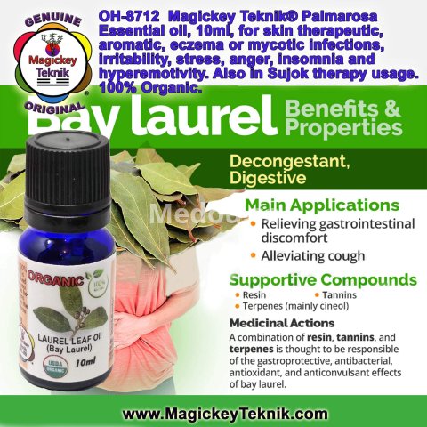 OH-8713 – Huile essentielle de Laurier Noble (Bay Laurel Leaf) | Magickey Teknik® 5