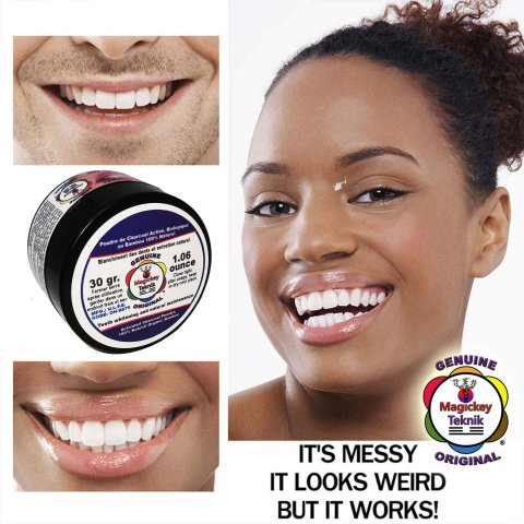 Magickey Teknik® – Polvo blanqueador dental de carbón activado 100 % natural 5