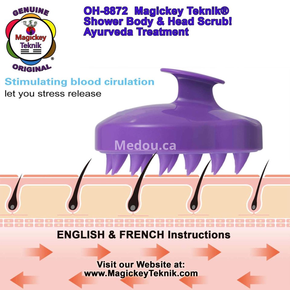 OH-8872 – Magickey Teknik® Body Shower Scrub & Scalp Massage Brush