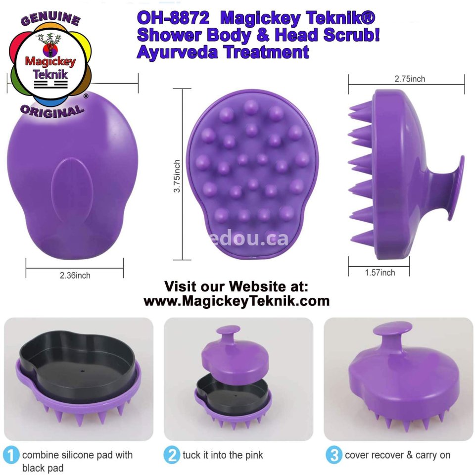 OH-8872 – Magickey Teknik® Body Shower Scrub & Scalp Massage Brush