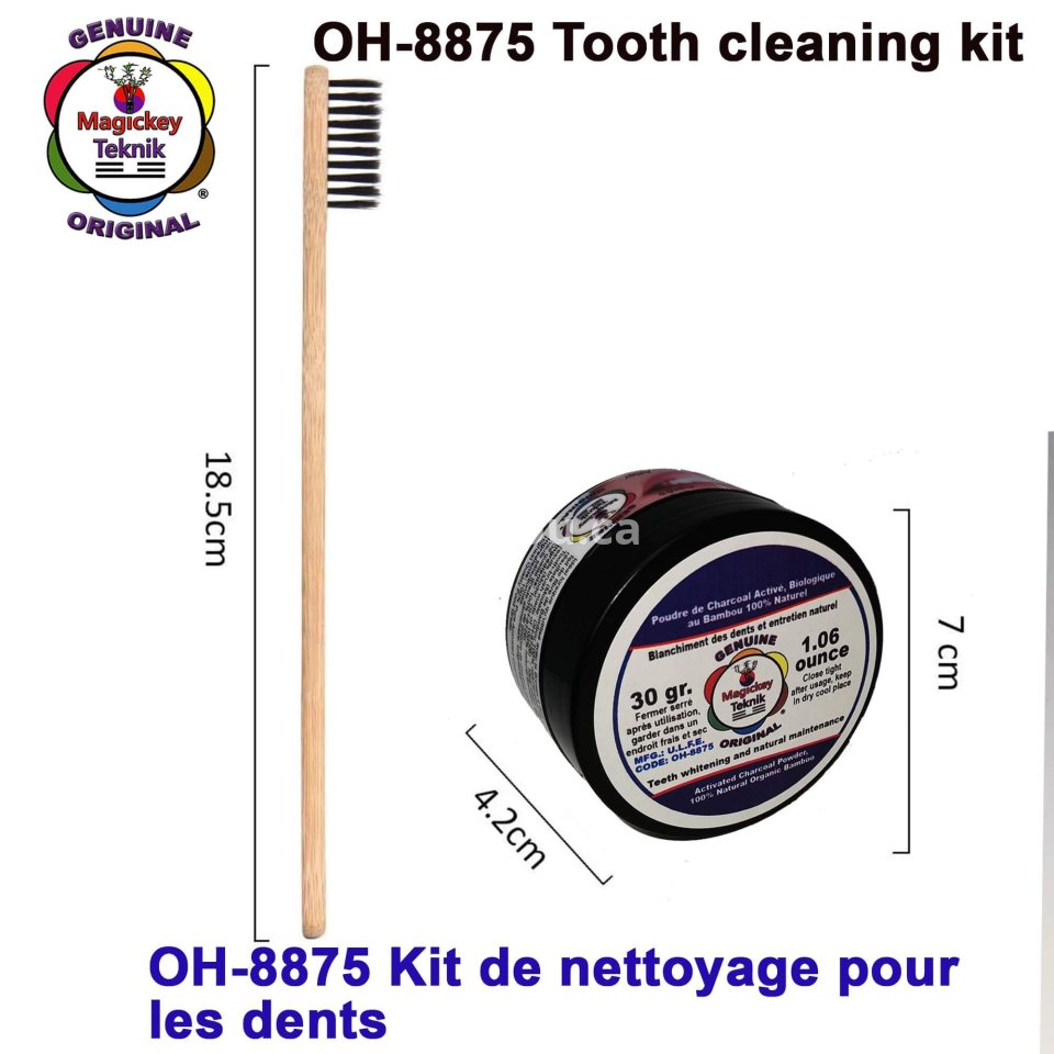 Magickey Teknik® – Polvo blanqueador dental de carbón activado 100 % natural
