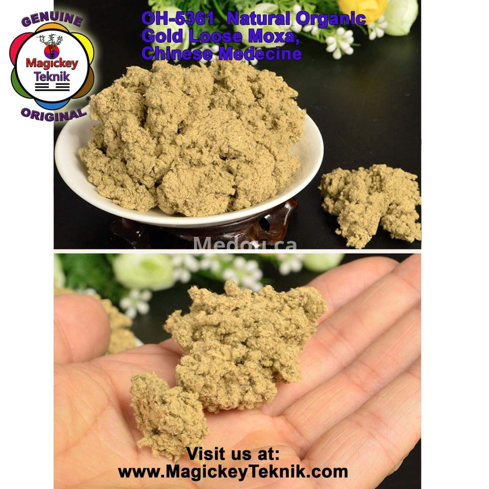 OH-5361 – Moxa natural orgánica color dorado, Magickey Teknik®, para Sujok, Magickey Teknik, medicina china, moxibustión y termoterapia