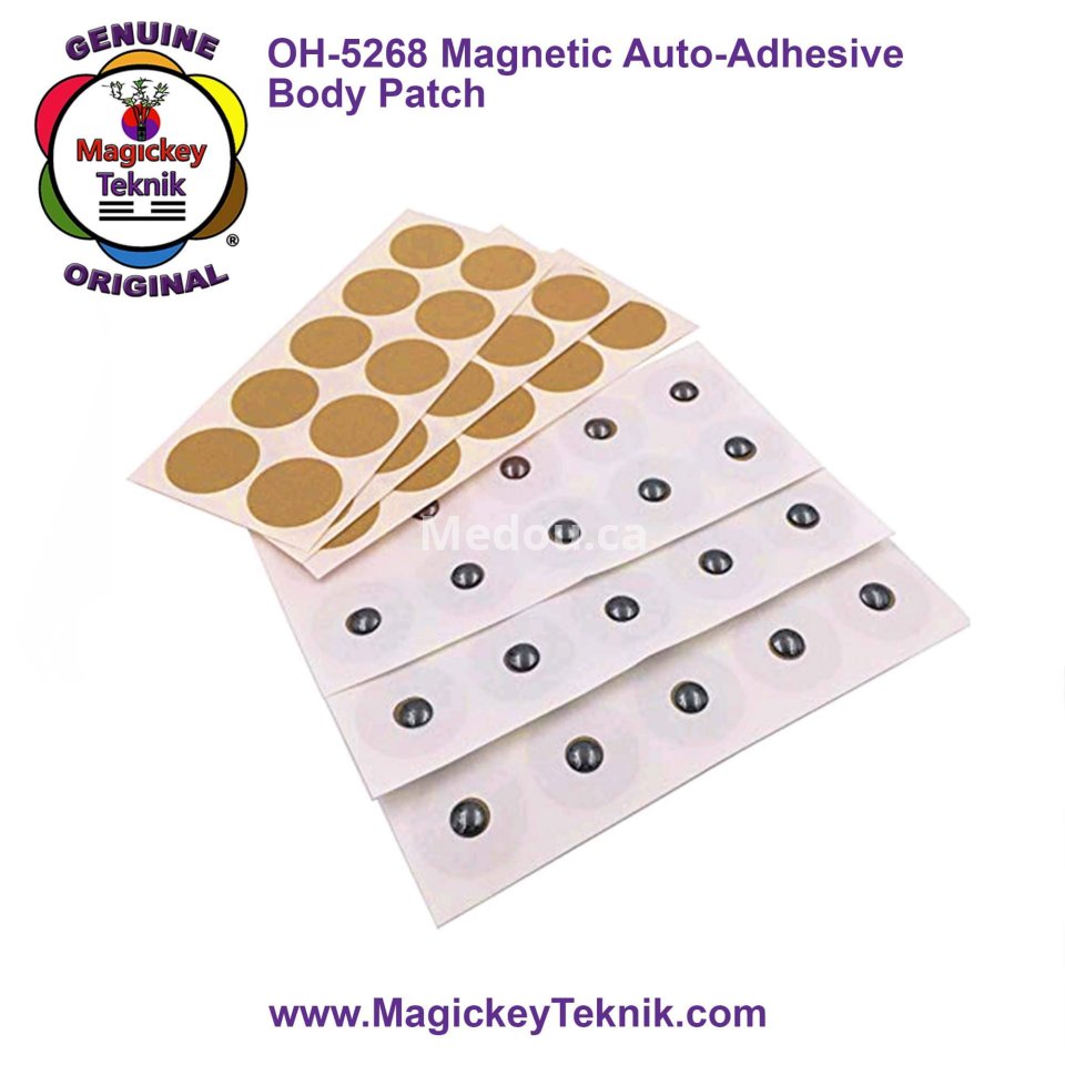 OH-5268 – Parches Bio-Magnéticos Autoadhesivos Magickey Teknik® (20 imanes/paquete)