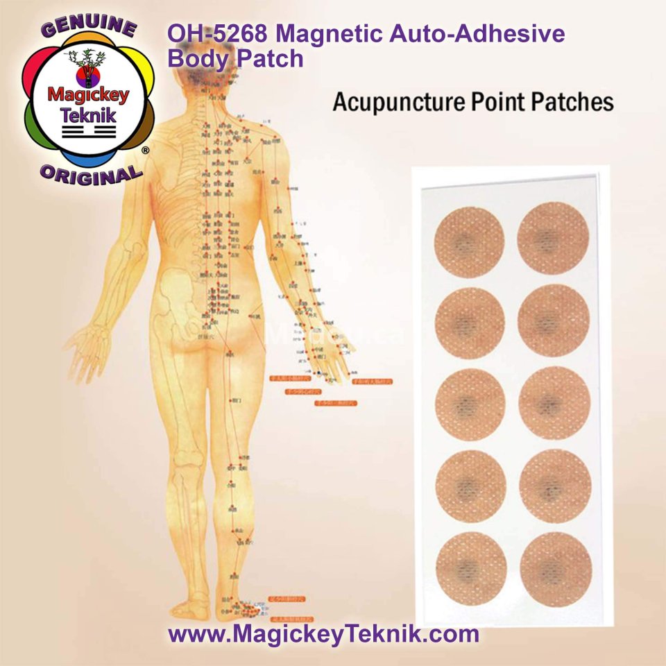 OH-5268 – Parches Bio-Magnéticos Autoadhesivos Magickey Teknik® (20 imanes/paquete)