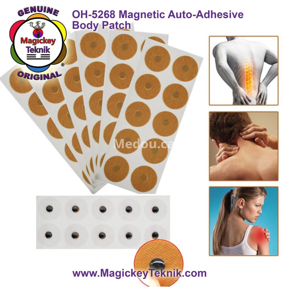 OH-5268 – Parches Bio-Magnéticos Autoadhesivos Magickey Teknik® (20 imanes/paquete)