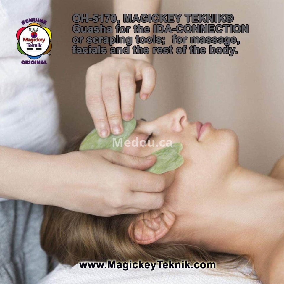 OH-5170 – Outil Guasha en Jade Magickey Teknik® pour la technique IDA-CONNECTION