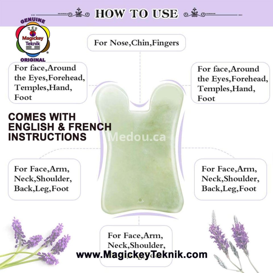 OH-5170 – Outil Guasha en Jade Magickey Teknik® pour la technique IDA-CONNECTION