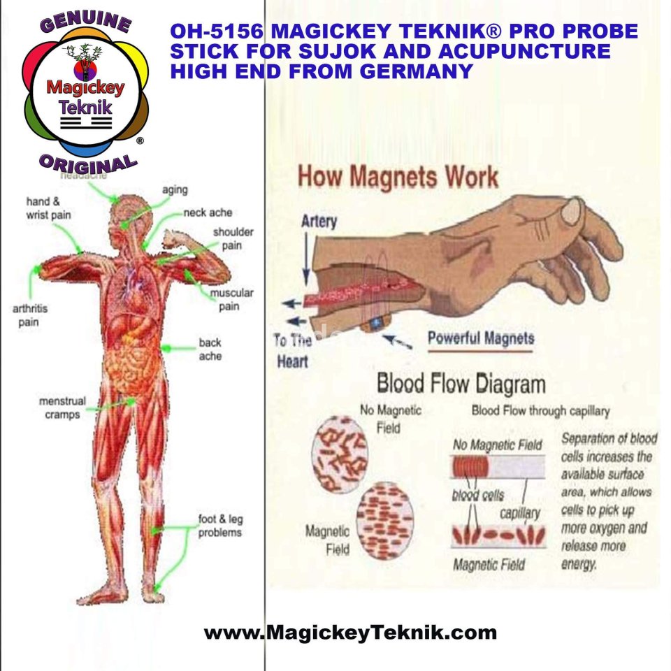 OH-5156 – un stylet de pression magnetique Magickey Teknik®, 2500 Gauss